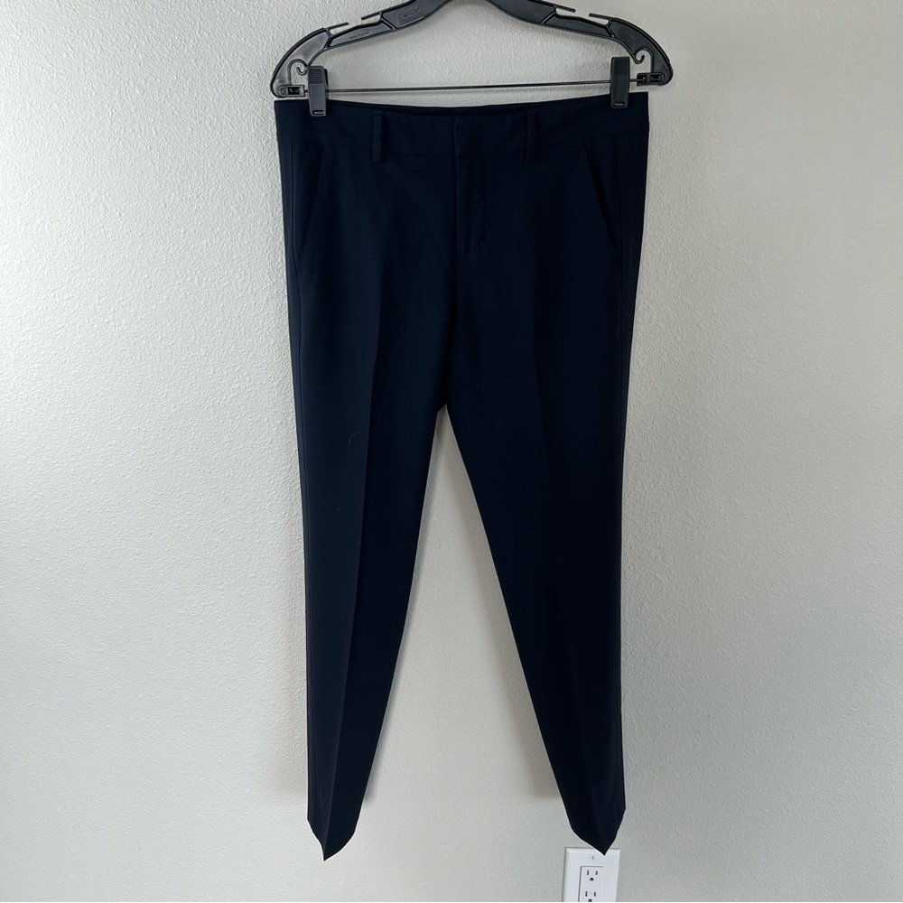 Vince Side Strapping Wool Pant Coastal Blue Minimalist Business Casual Women’s 4 - Picture 2 of 11